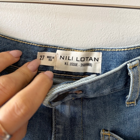 Nili Lotan Shon Mid-Rise Stretch Barrel Denim - Picture 8 of 13